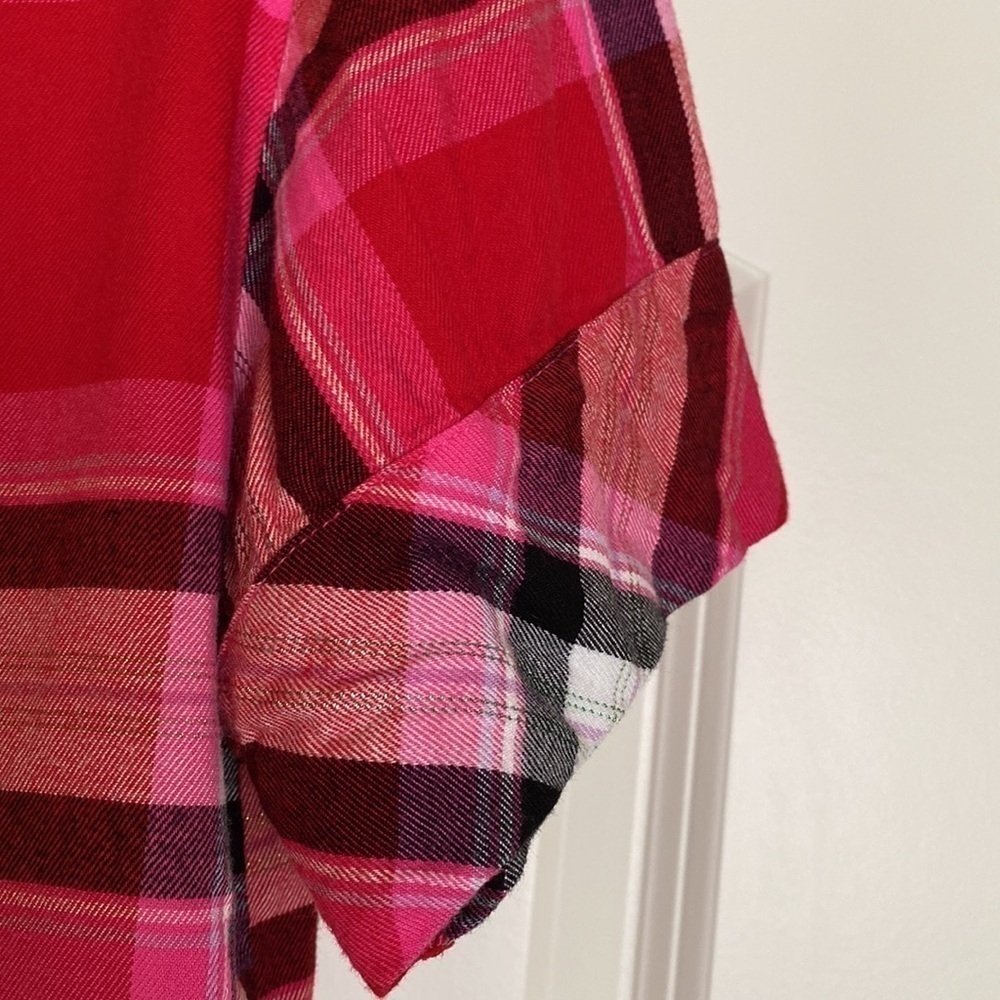 Victoria’s Secret Sleep Shirt Womens XS  buffalo plaid Festive cozy soft y2K - Picture 6 of 8